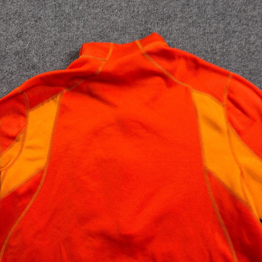 Patagonia Capilene Expedition Fleece Pullover Womens L Orange 1/4 Zip Thumbhole - Picture 11 of 16